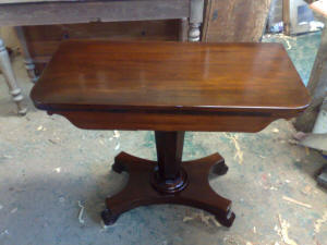 Restored Card Table - Antique Restoration